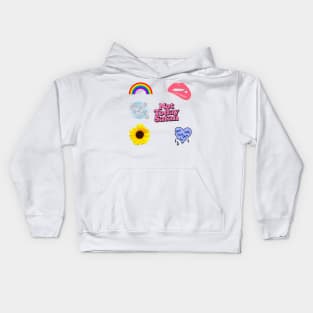 Positive sticker pack Kids Hoodie